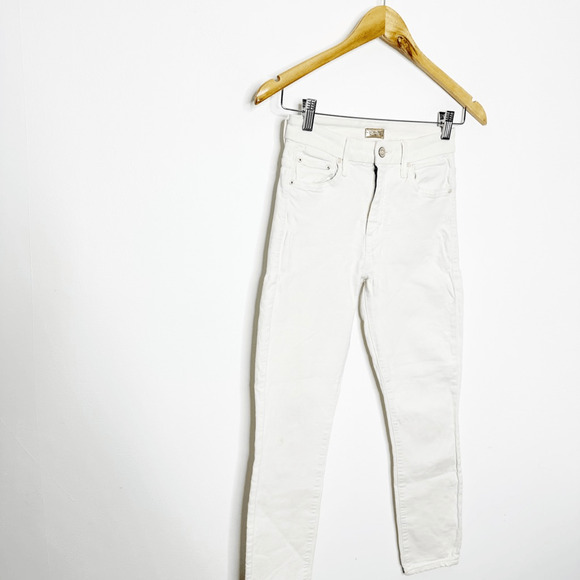 MADEWELL Cali Demi Boot Jeans women's Pure White crop mid rise stretch AJ195 28 - Picture 2 of 10